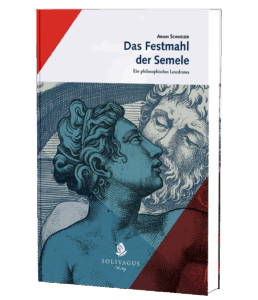 Cover mit Autor, Titel und Untertitel, Semele schaut über ihre linke Schulter, Zeus hinter ihr, beide schauen sich in die Augen